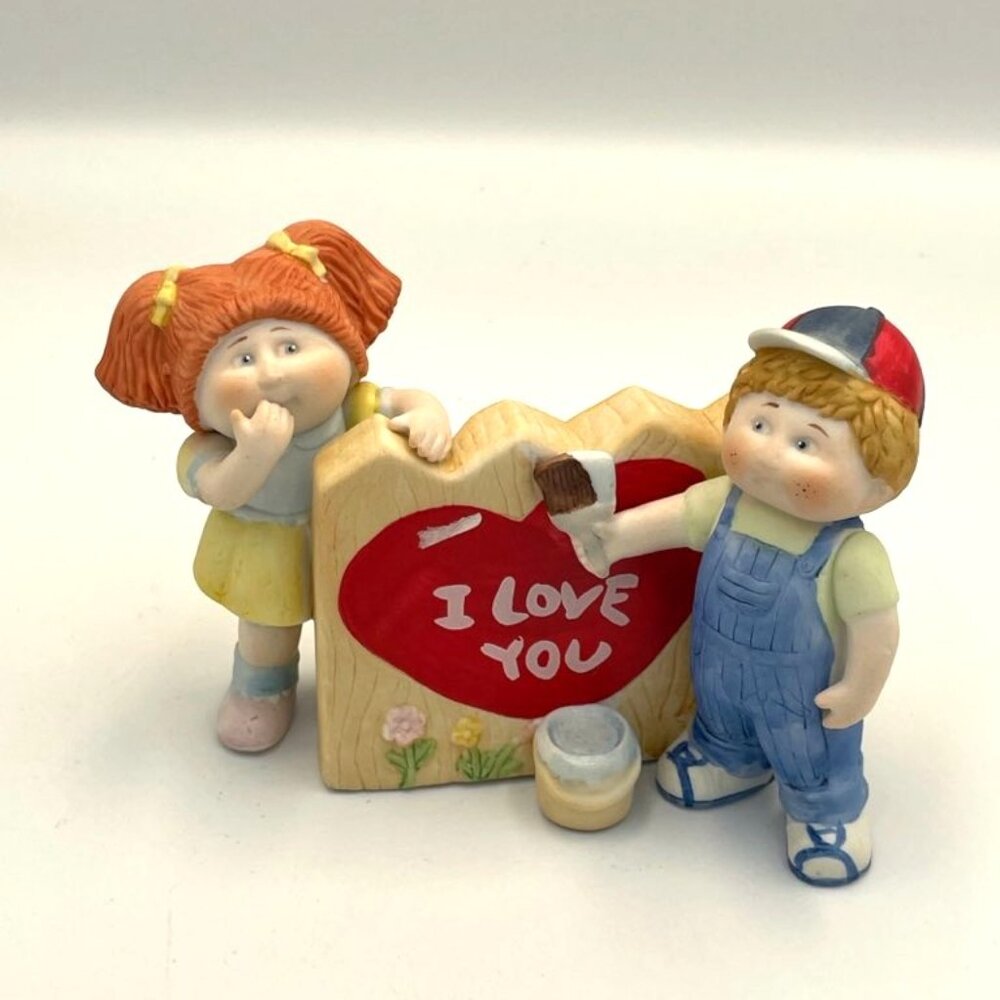 Vintage Cabbage Patch Kids Fine Porcelain Figure 1985 I Love You #5452‎